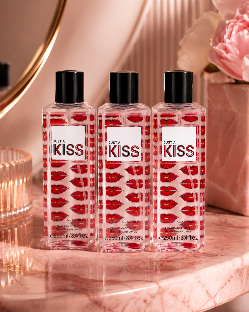 Victoria's Secret Just A Kiss Fragrance Mist, 3-Pack, 8.4 fl oz Each