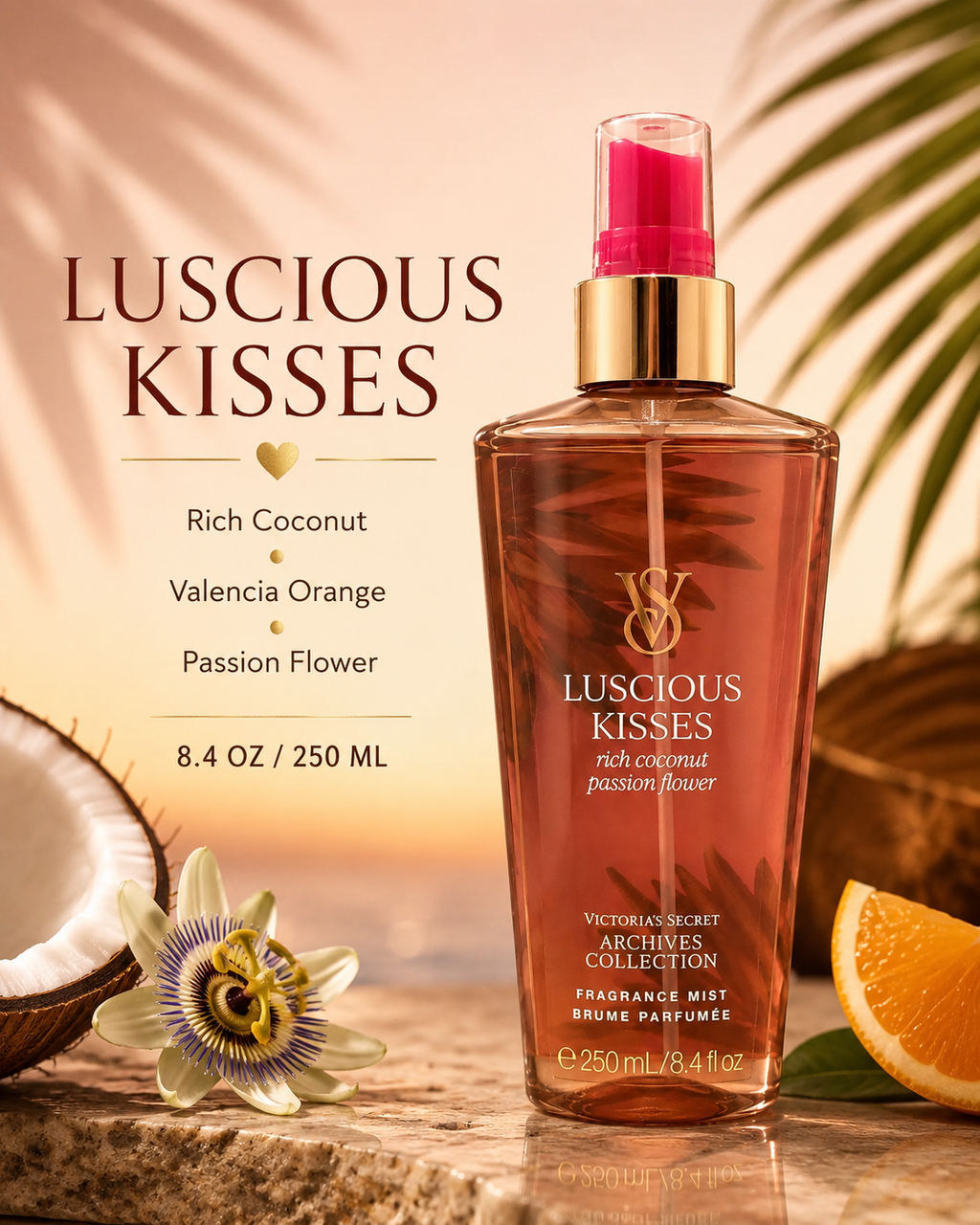 Victoria’s Secret Luscious Kisses Fragrance Mist 8.4 oz