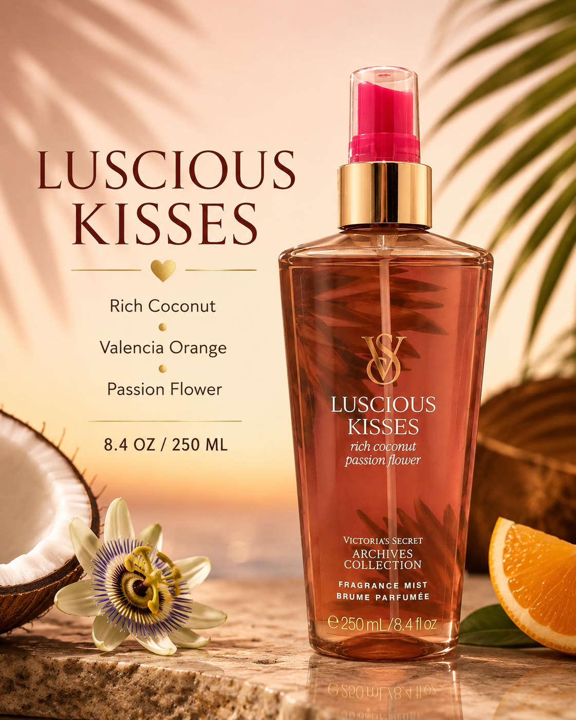 Victoria’s Secret Luscious Kisses Fragrance Mist 8.4 oz