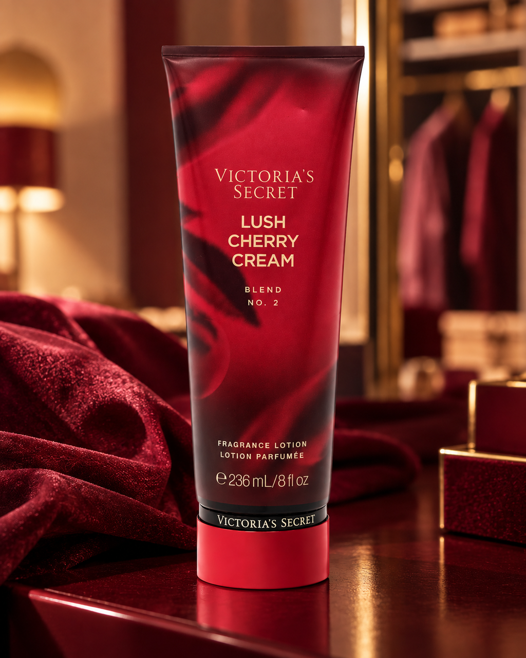 Victoria’s Secret Lush Cherry Cream Fragrance Lotion, Blend No. 2, 8 oz