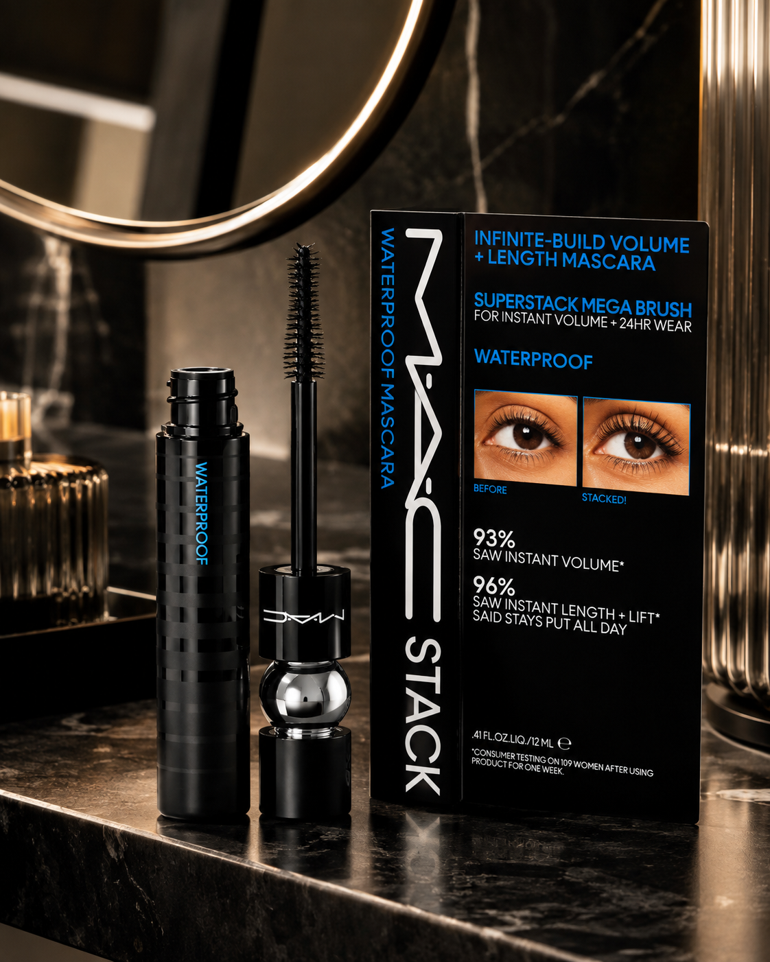 M·A·C M·A·CStack Waterproof Mascara - Black Stack, 0.41 fl oz / 12 mL