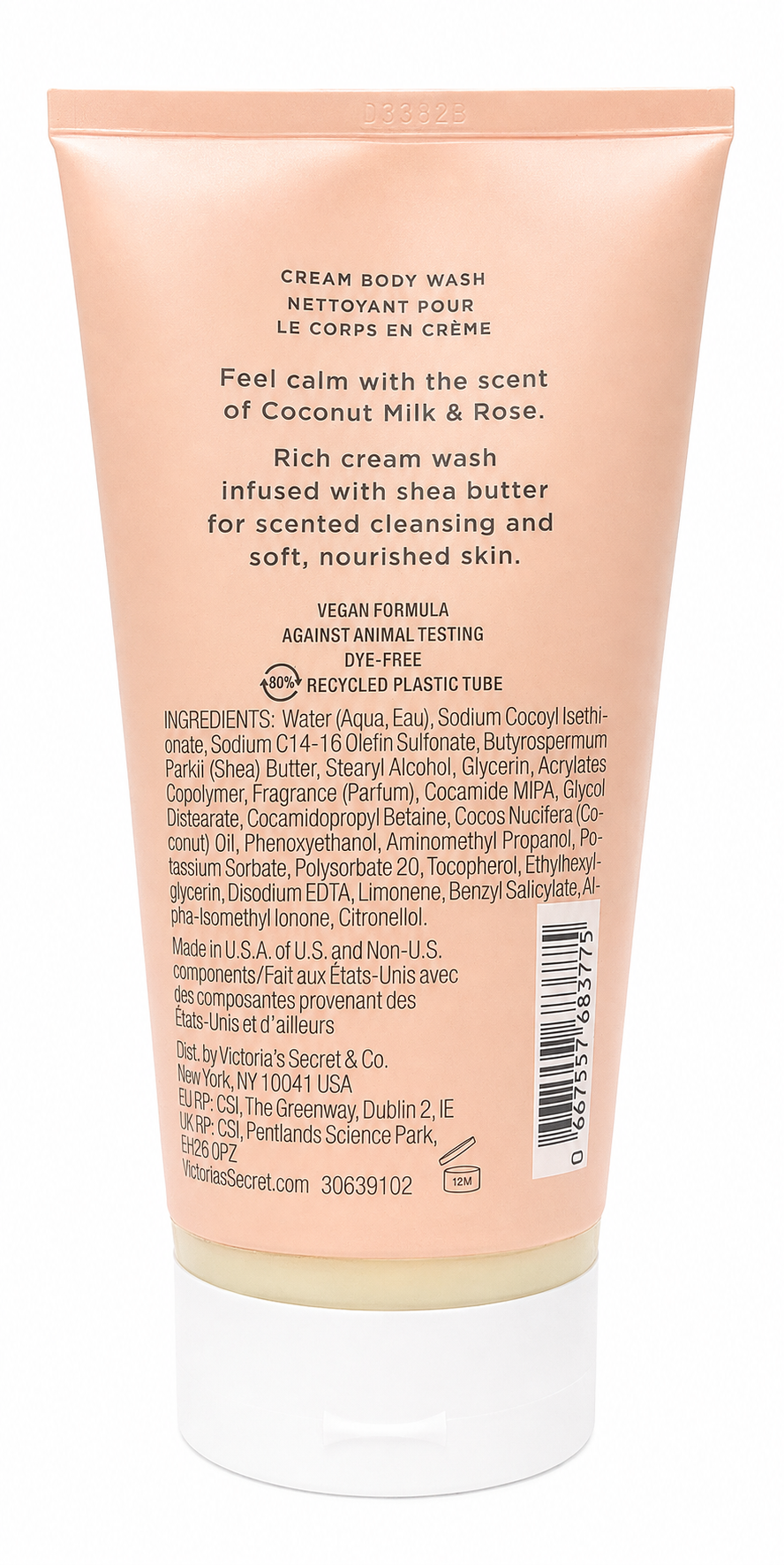 Victoria’s Secret Coconut Milk & Rose Cream Body Wash 8 fl oz