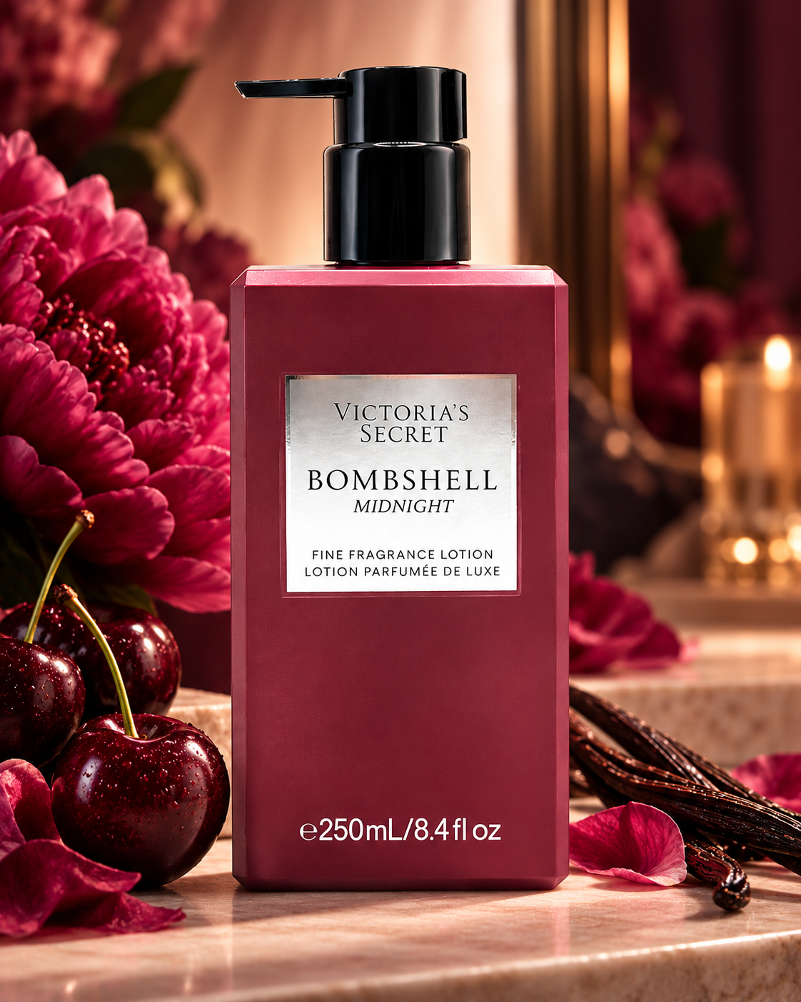 Victoria’s Secret Bombshell Midnight Fine Fragrance Lotion, 8.4 fl oz