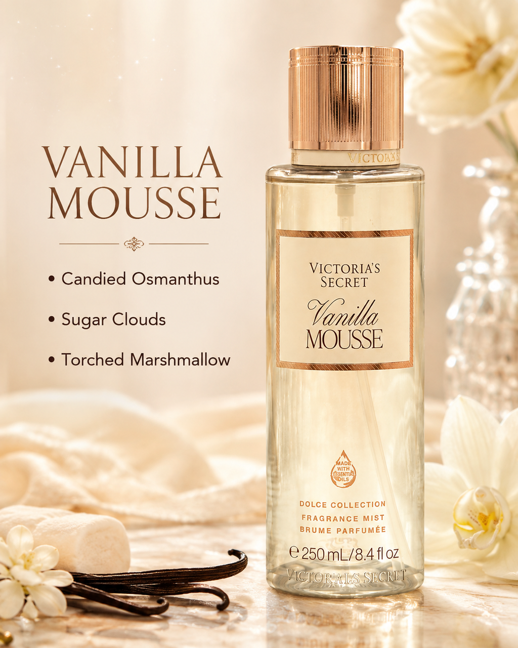 Victoria’s Secret Vanilla Mousse Fragrance Mist, 8.4 oz