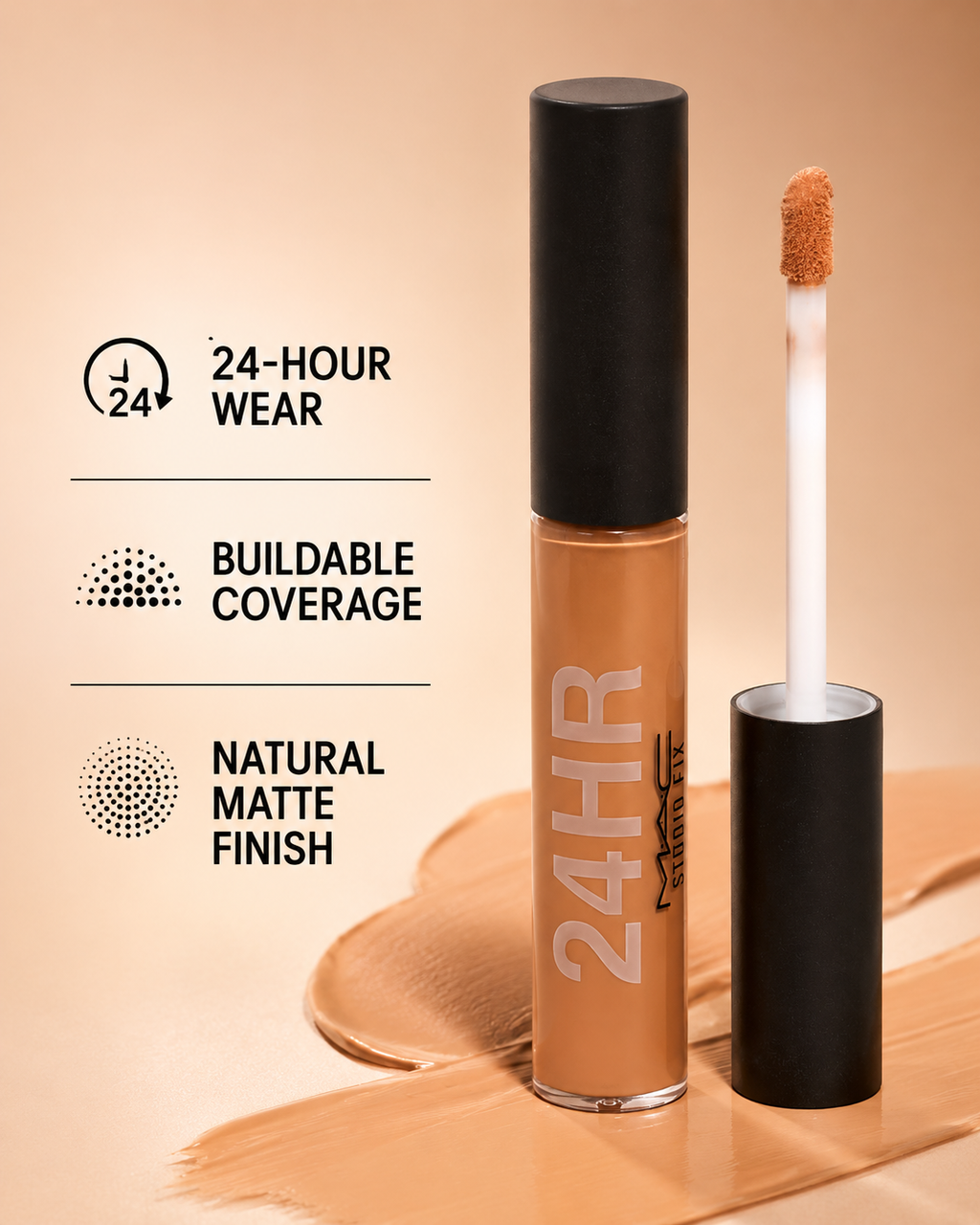M·A·C Studio Fix 24-Hour Smooth Wear Concealer NC30, 7 mL / 0.24 fl oz