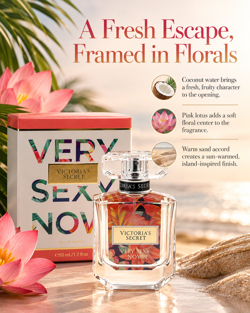 Victoria's Secret Very Sexy Now Eau De Parfum 1.7 Ounce Spray