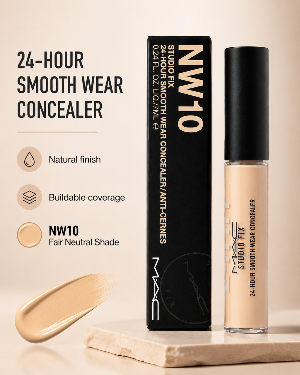 M·A·C Studio Fix 24-Hour Smooth Wear Concealer NW10 7 mL