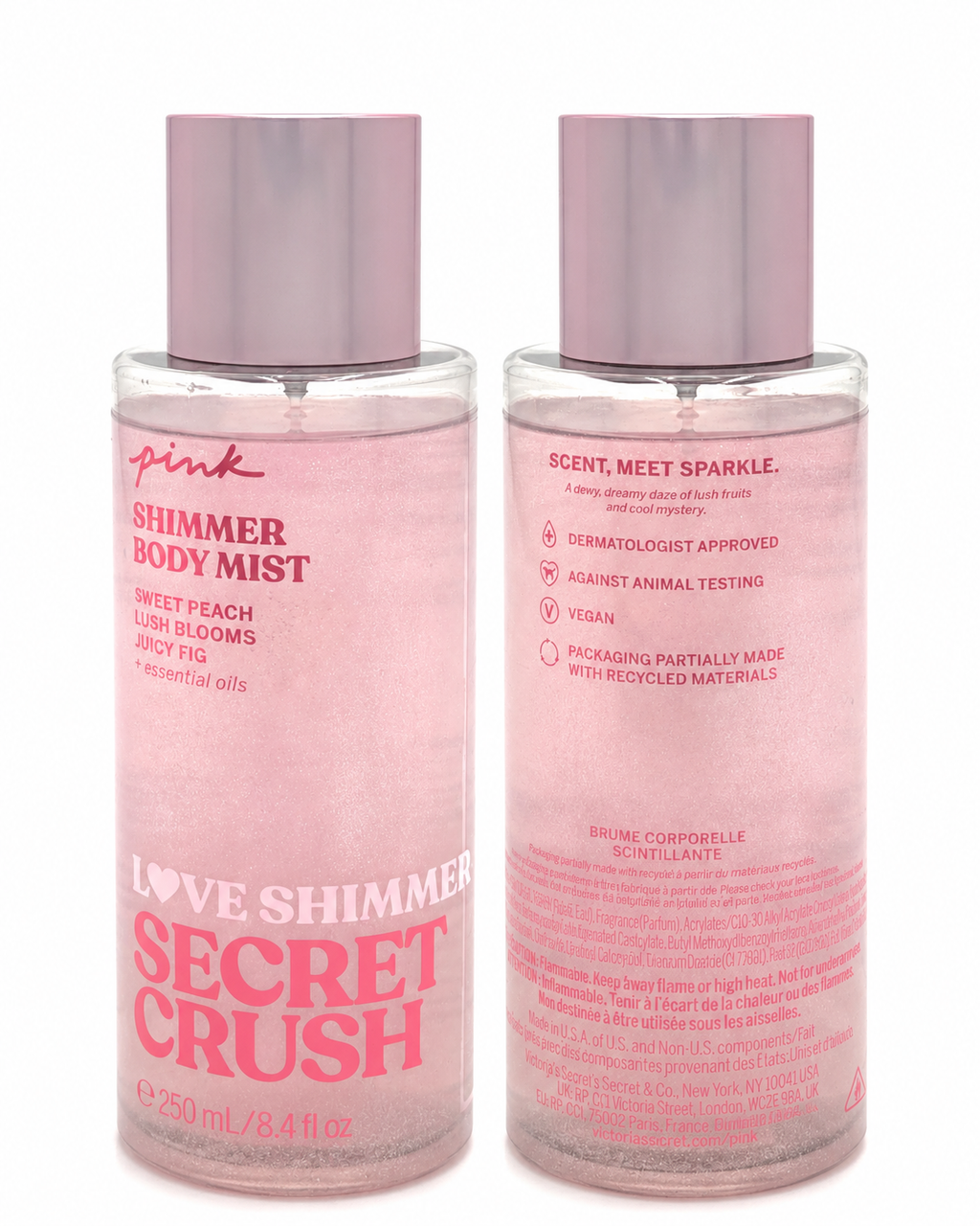 Victoria’s Secret PINK Love Shimmer Secret Crush Shimmer Body Mist, 8.4 fl oz