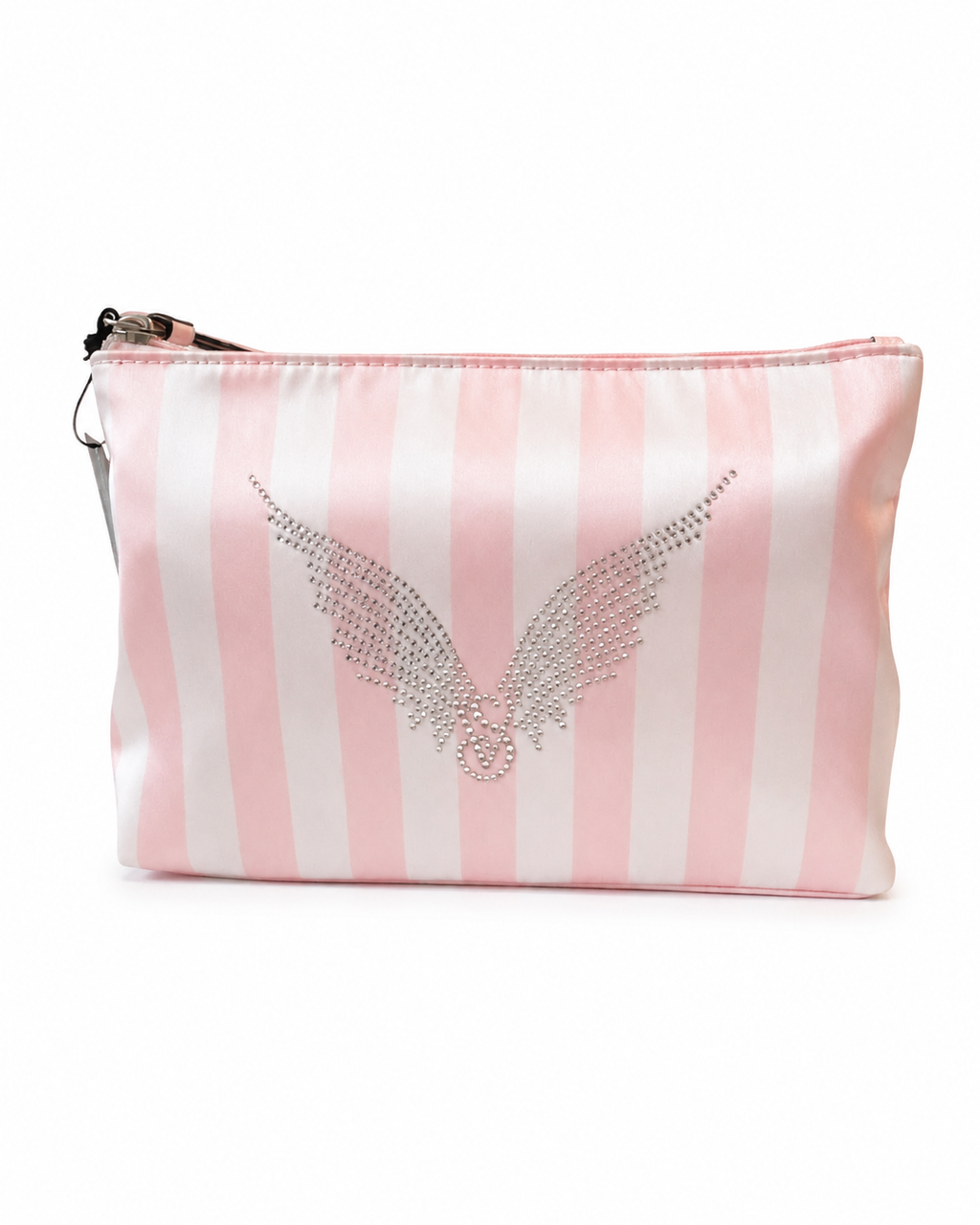 Victoria’s Secret PINK Iconic Stripe Shine Fashion Show Satin Cosmetic Pouch