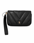 Victoria’s Secret Phone Wristlet Black Quilted Clutch Wallet with Removable Strap