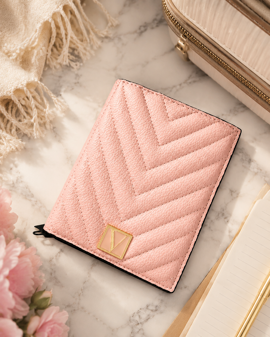 Victoria’s Secret PINK Blush Quilted Passport Holder Travel Case