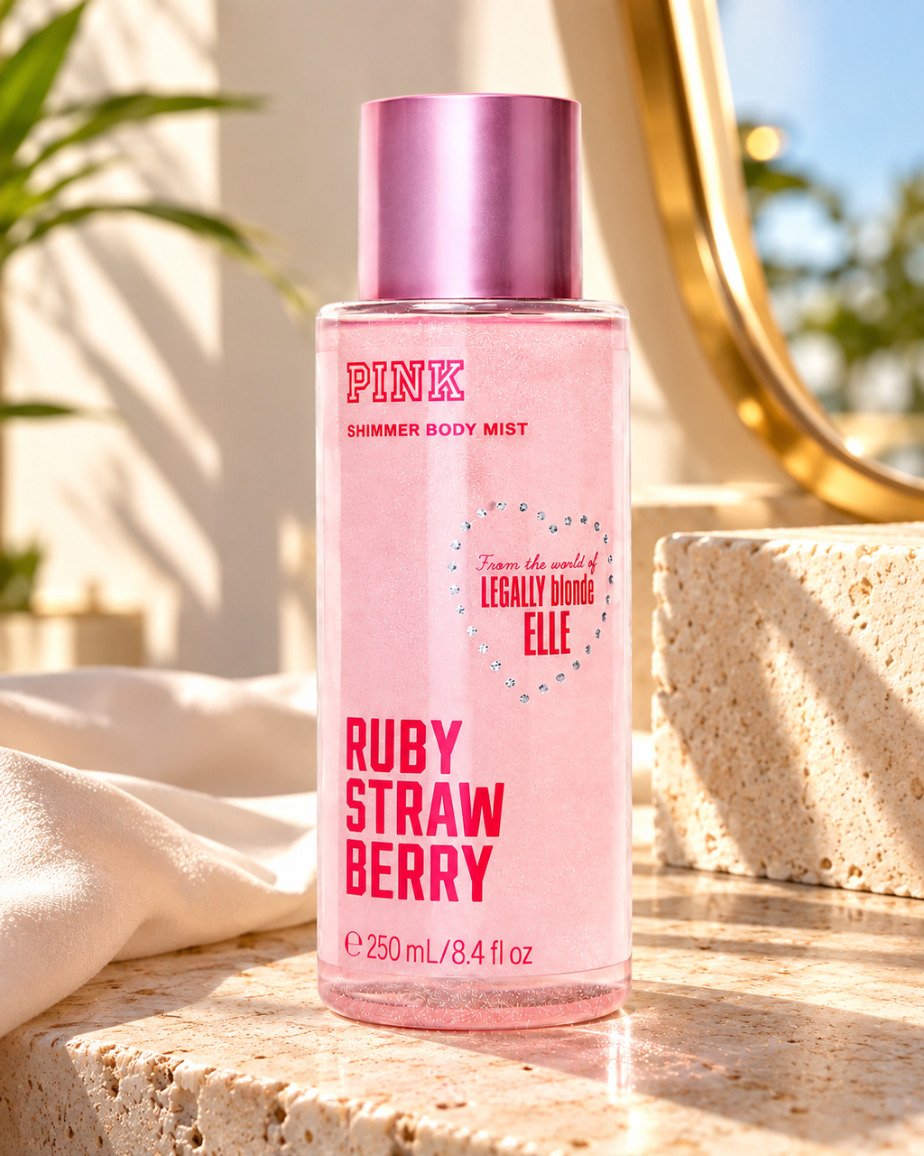 Victoria's Secret PINK | Elle Shimmer Body Mist, Ruby Strawberry, 8.4 oz