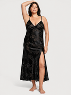 Victoria’s Secret VS Archives Burnout Satin Slip Dress, Black
