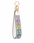 Victoria’s Secret White Shine Monogram Wristlet Strap Keychain