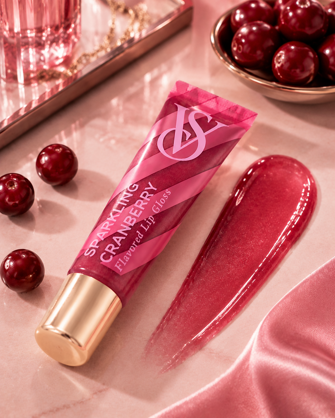 Victoria’s Secret Sparkling Cranberry Flavored Lip Gloss 0.46 oz