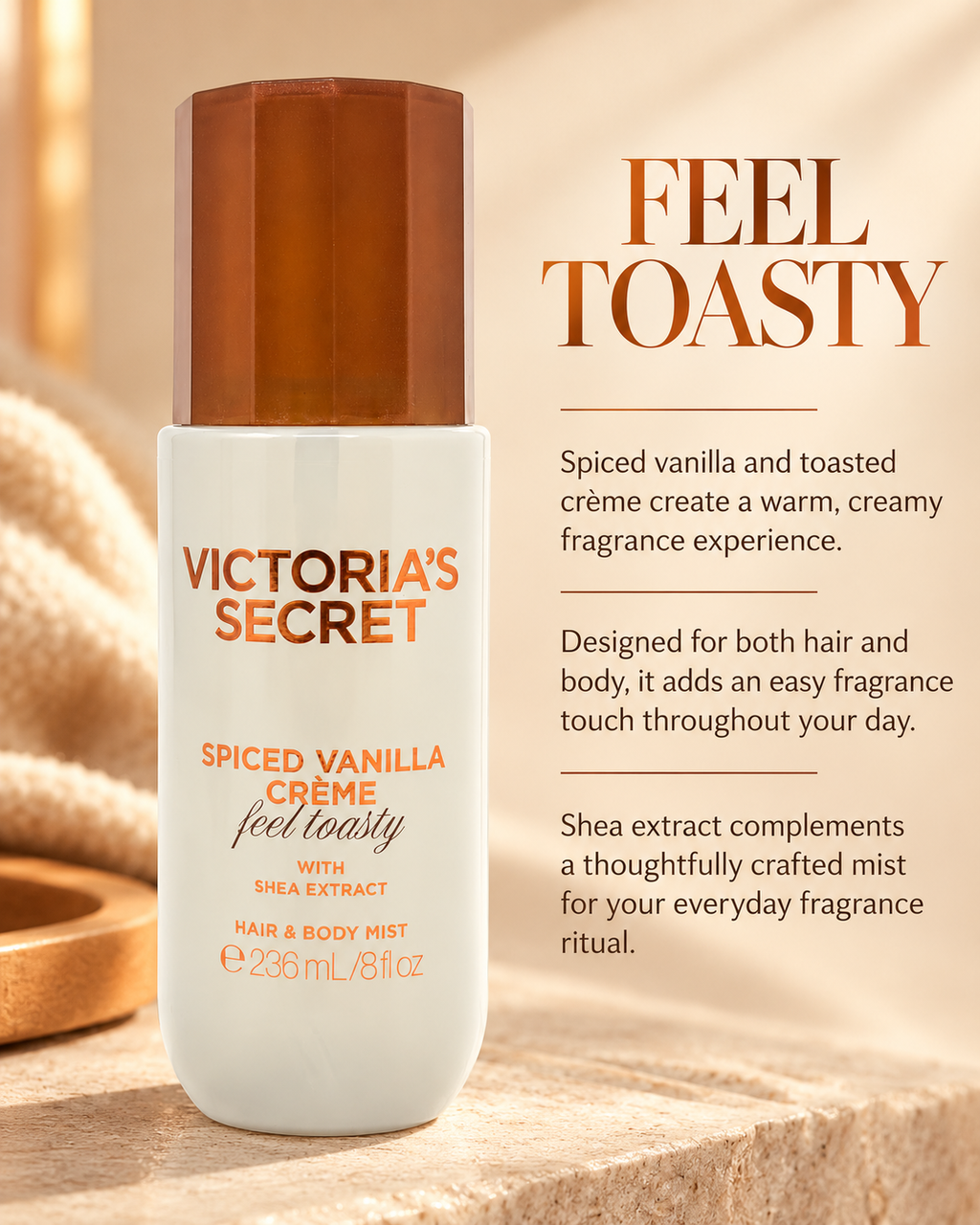 Victoria’s Secret Spiced Vanilla Crème Hair & Body Mist – 8 fl oz