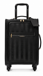 Victoria’s Secret The 72-Hour Carry-On Rolling Suitcase, Black Logo Jacquard Stripe