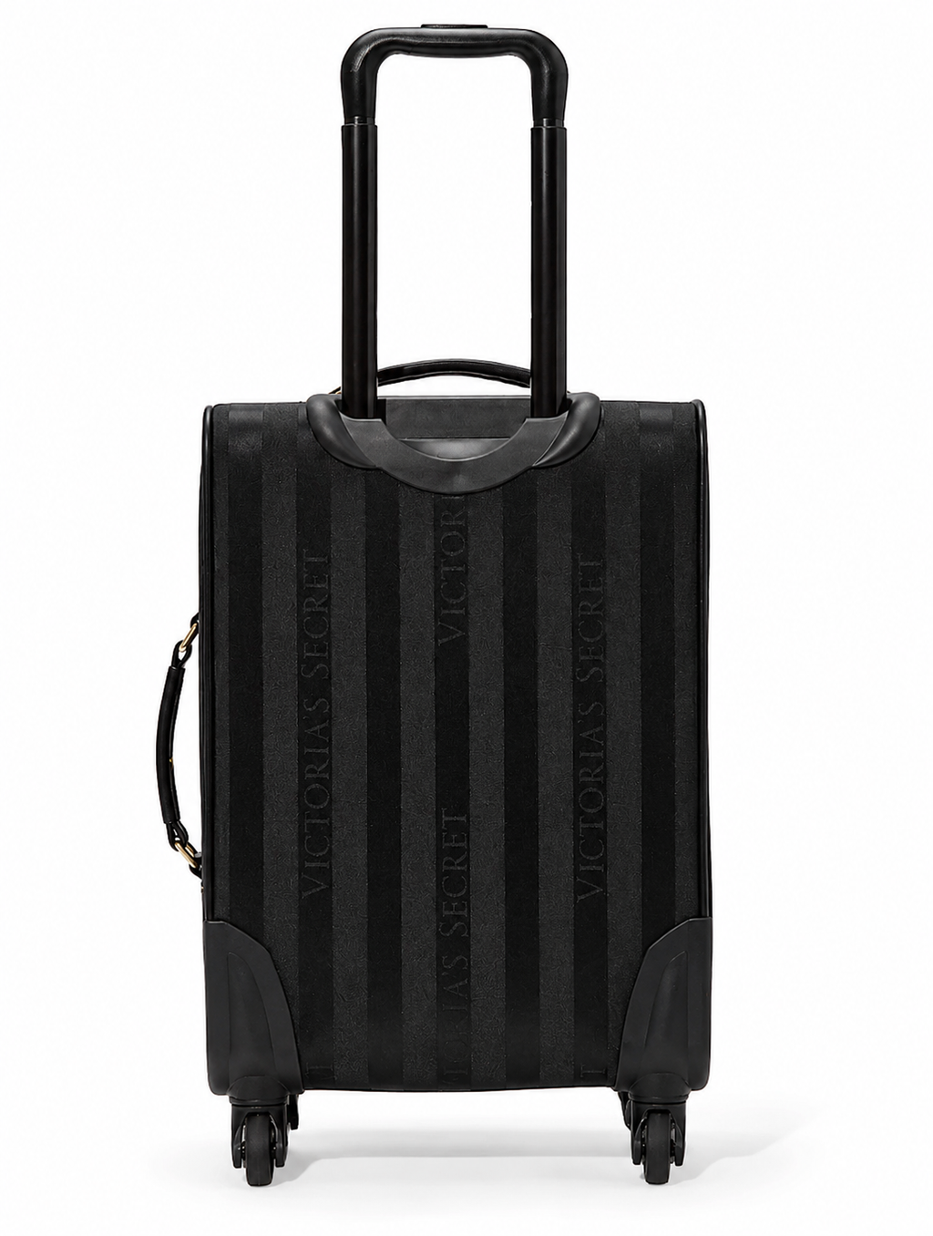 Victoria’s Secret The 72-Hour Carry-On Rolling Suitcase, Black Logo Jacquard Stripe