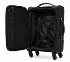 Victoria’s Secret The 72-Hour Carry-On Rolling Suitcase, Black Logo Jacquard Stripe