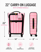 Victoria’s Secret PINK Stripe 22-Inch Spinner Carry-On Luggage