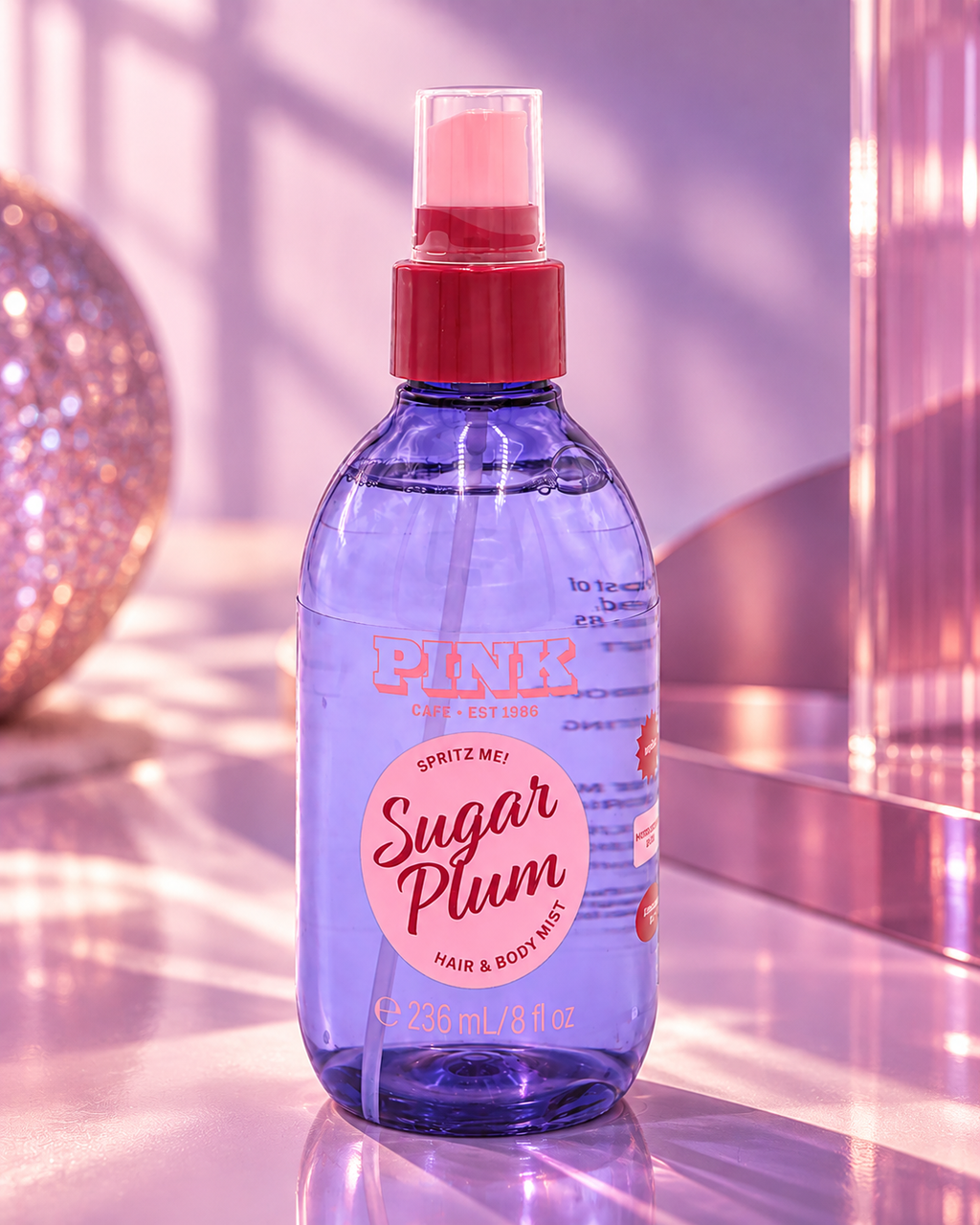 PINK Sugar Plum Hair & Body Mist – 8 fl oz
