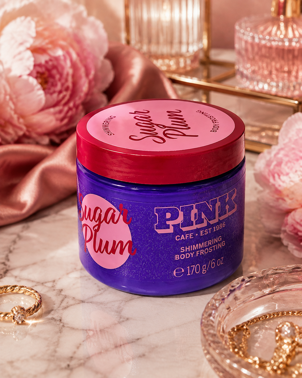 Victoria’s Secret PINK Sugar Plum Shimmering Body Frosting 6 oz