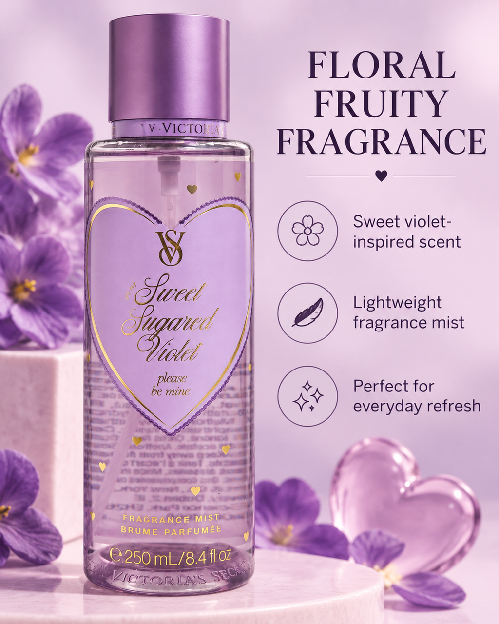 Victoria’s Secret Sweet Sugared Violet Fragrance Mist 250 mL