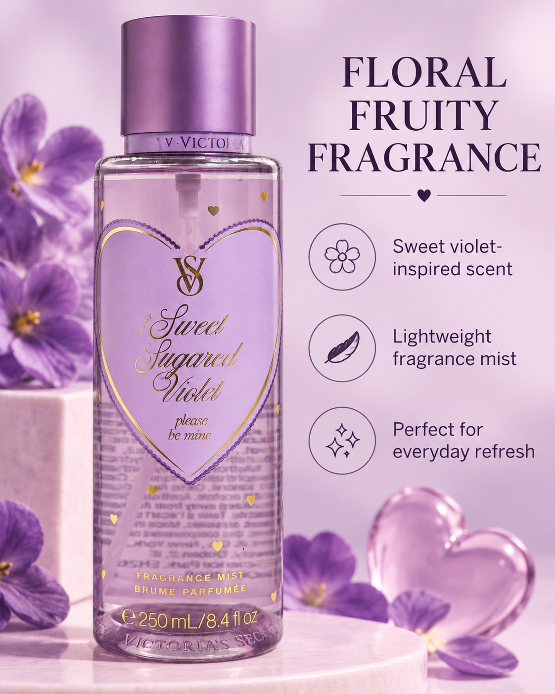 Victoria’s Secret Sweet Sugared Violet Fragrance Mist 250 mL