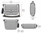 Victoria’s Secret Silver Glitter Mini Crossbody Bag with Chain Strap