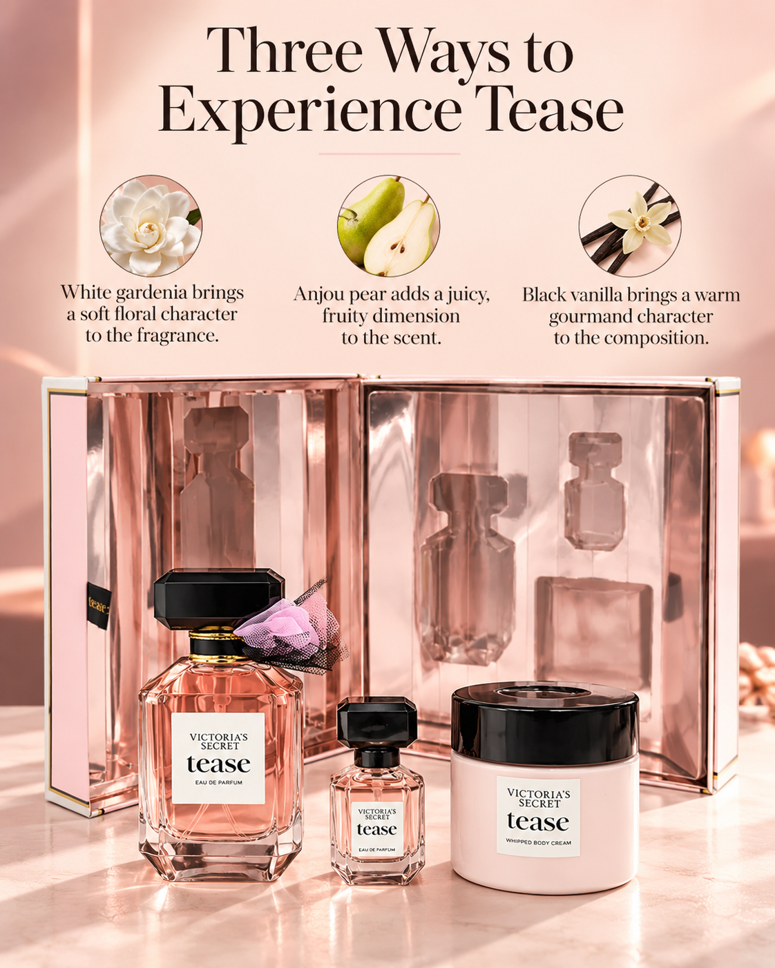 Victoria's Secret Tease 3-Piece Gift Set, 1.7 oz + 0.25 oz