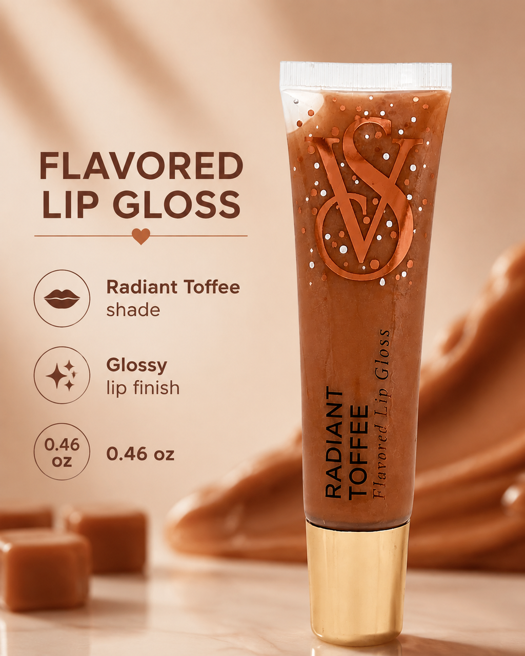 Victoria’s Secret Radiant Toffee Flavored Lip Gloss 0.46 oz
