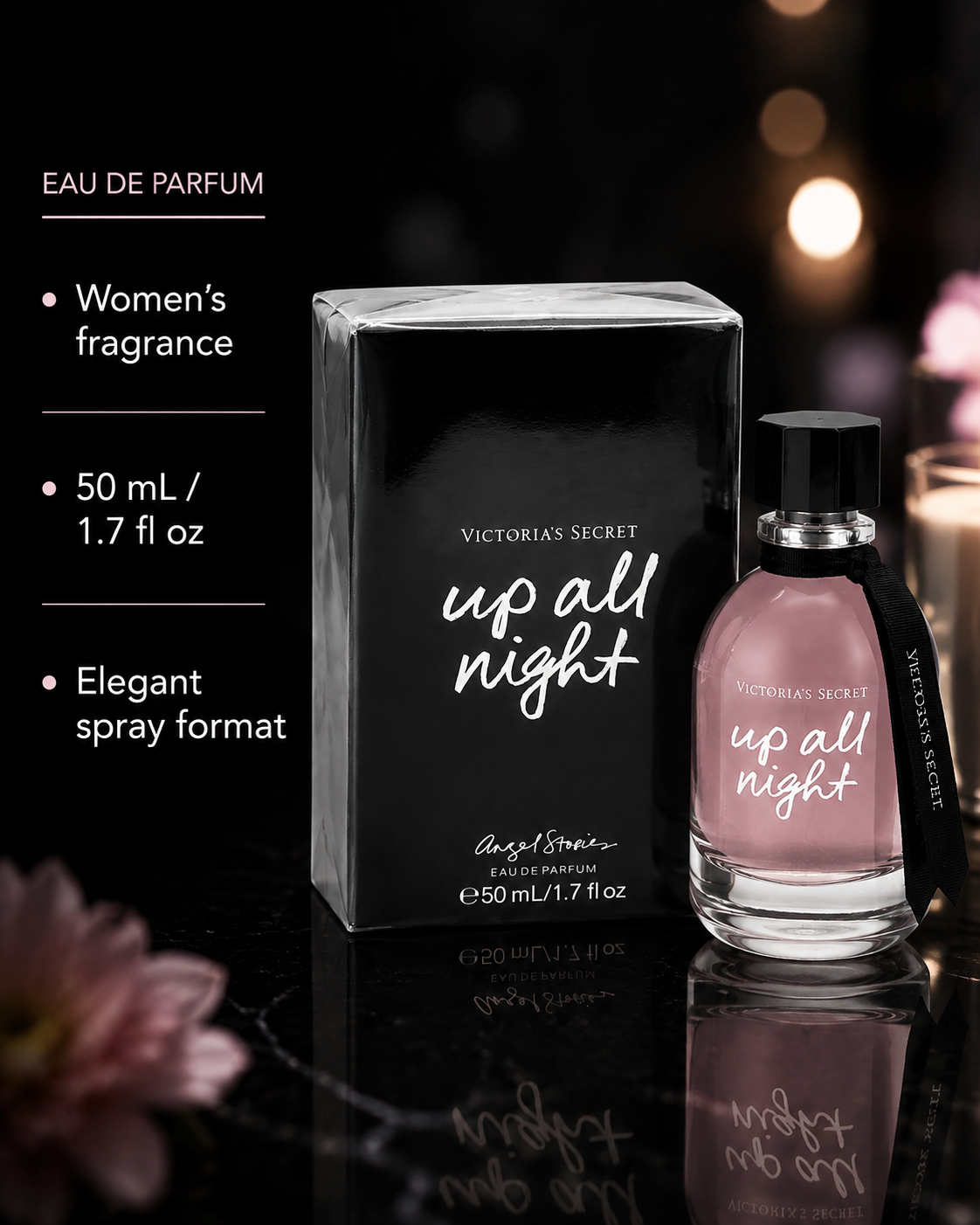 Victoria’s Secret Angel Stories Up All Night Eau de Parfum Spray for Women 1.7 oz / 50 mL