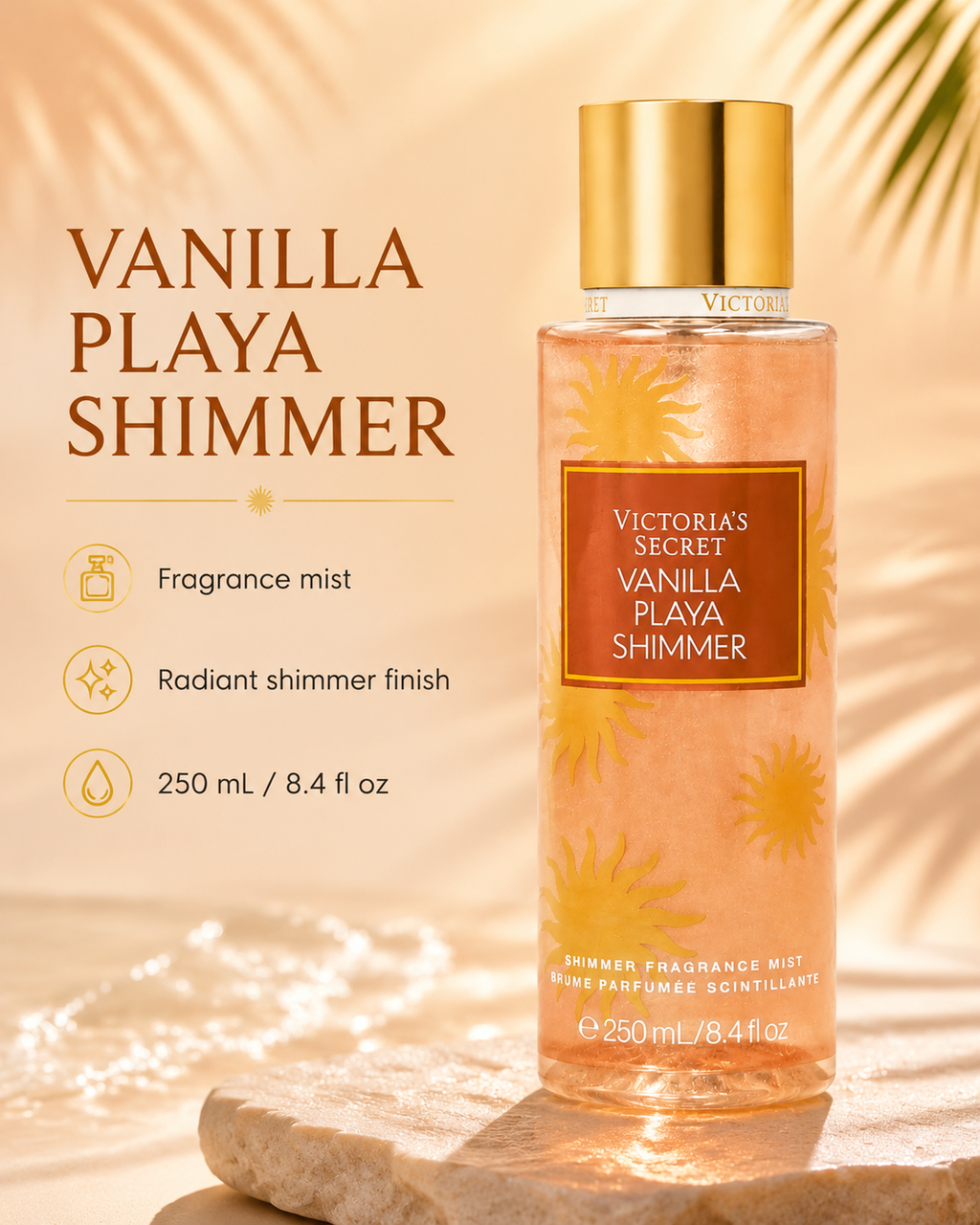 Victoria’s Secret Vanilla Playa Shimmer Fragrance Mist 250 mL / 8.4 fl oz