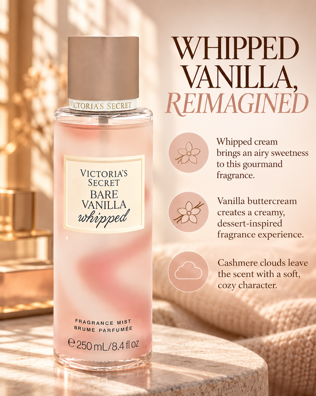 Victoria’s Secret Bare Vanilla Whipped Fragrance Mist 8.4 fl oz