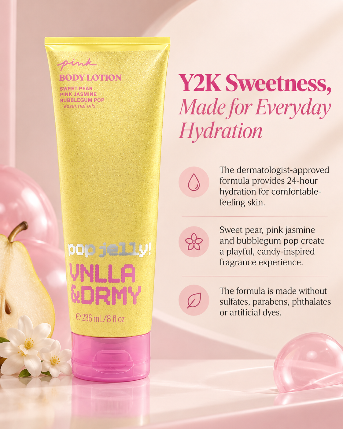 Victoria’s Secret PINK Pop Jelly! Vanilla & Dreamy Body Lotion, 8 fl oz