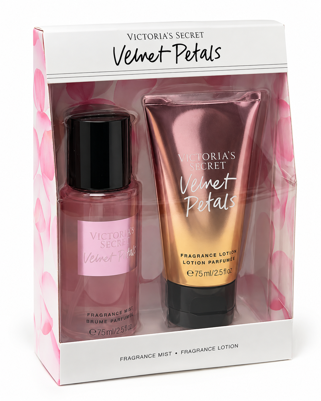 Victoria's Secret Velvet Petals Fragrance Mist & Lotion Set, 2 x 75 mL