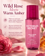 Victoria’s Secret Wild Rose Amber Hair & Body Mist with Rosewater, 8 fl oz