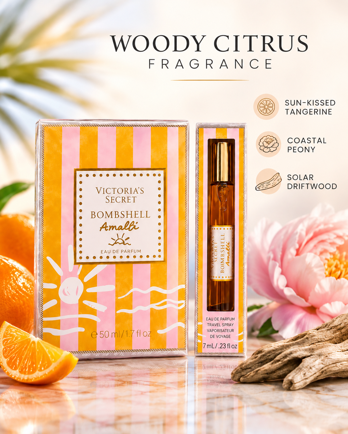 Victoria’s Secret Bombshell Amalfi Eau de Parfum Set, 1.7 oz + 0.23 oz Travel Spray