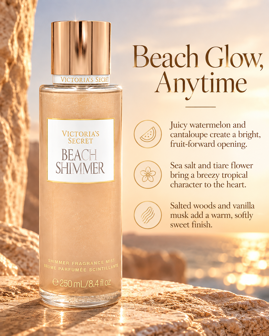 Victoria’s Secret Beach Shimmer Shimmer Fragrance Mist 8.4 fl oz