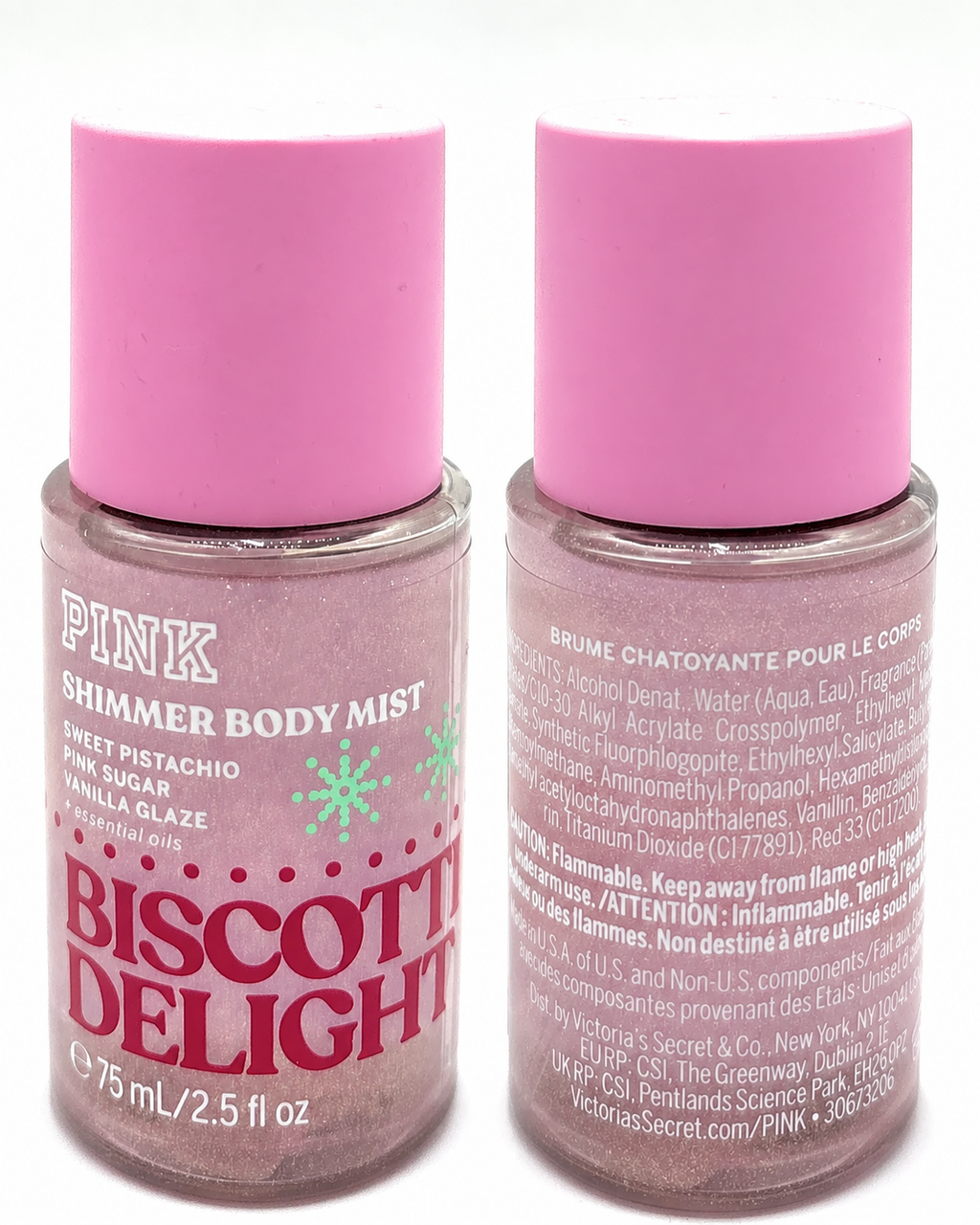 Victoria’s Secret PINK Biscotti Delight Shimmer Body Mist, Limited Edition, 2.5 fl oz