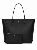 Victoria’s Secret Black Faux Leather Tote Bag & Wristlet Set