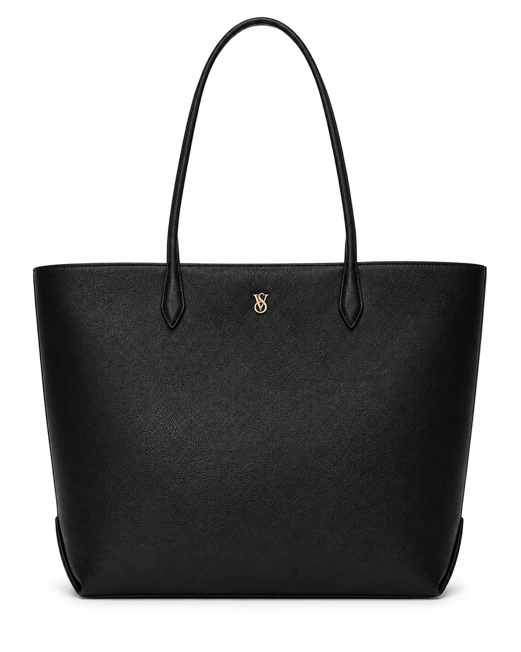 Victoria’s Secret Black Faux Leather Tote Bag & Wristlet Set