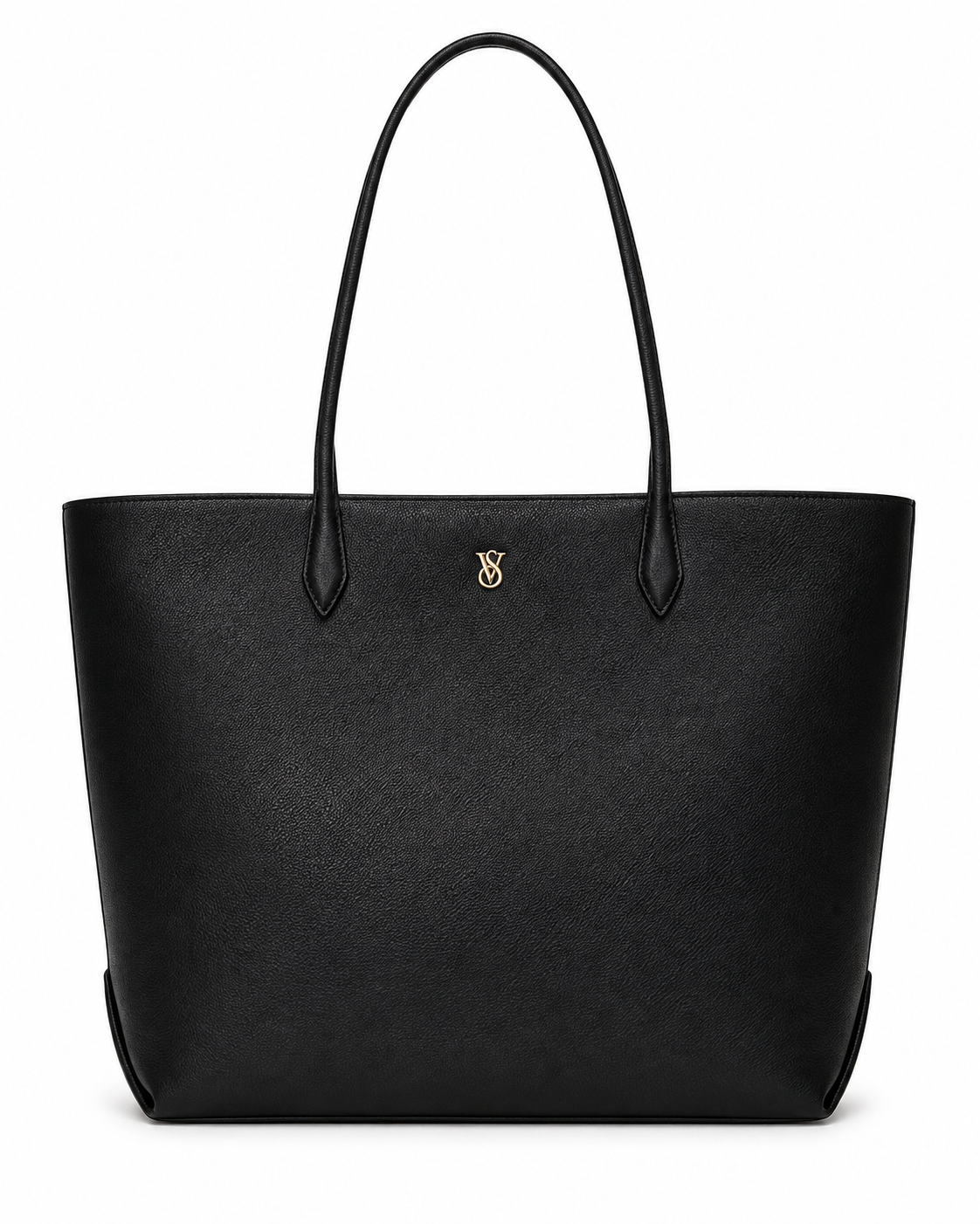 Victoria’s Secret Black Faux Leather Tote Bag & Wristlet Set