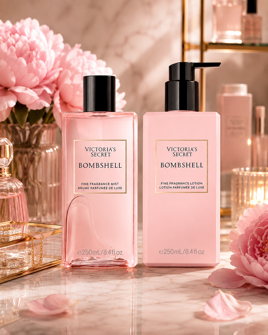 Victoria’s Secret Bombshell Fine Fragrance Mist & Lotion Set, 8.4 oz Each