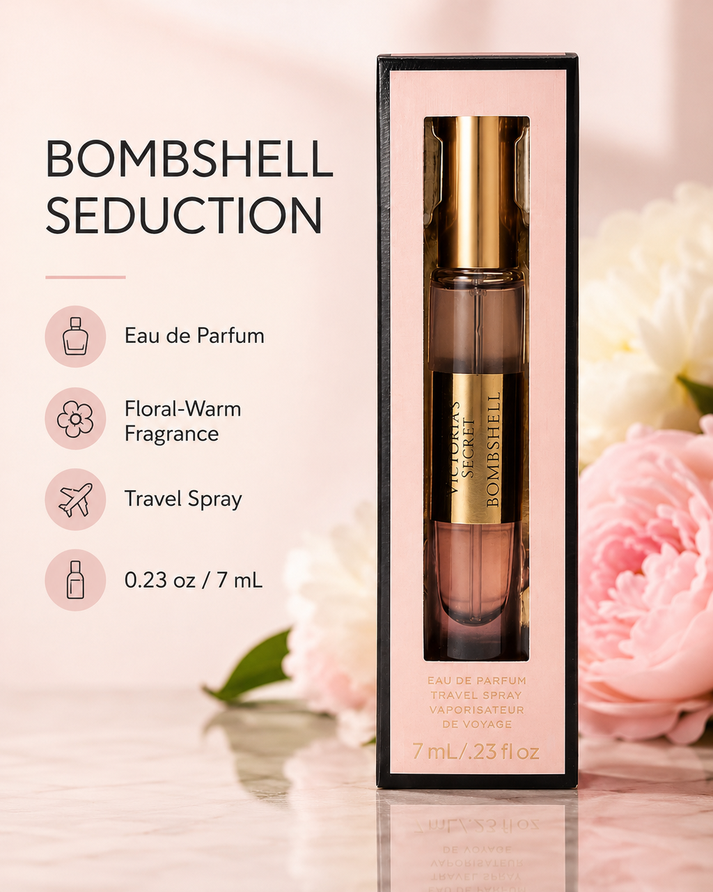 Victoria’s Secret Bombshell Seduction Eau de Parfum Travel Spray, 0.23 oz / 7 mL
