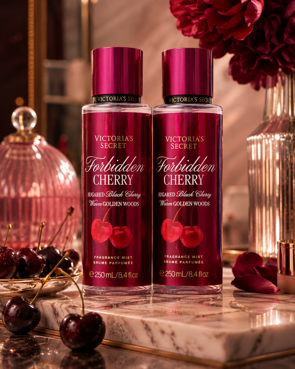 Victoria’s Secret Forbidden Cherry Fragrance Mist 8.4 oz 2-Pack