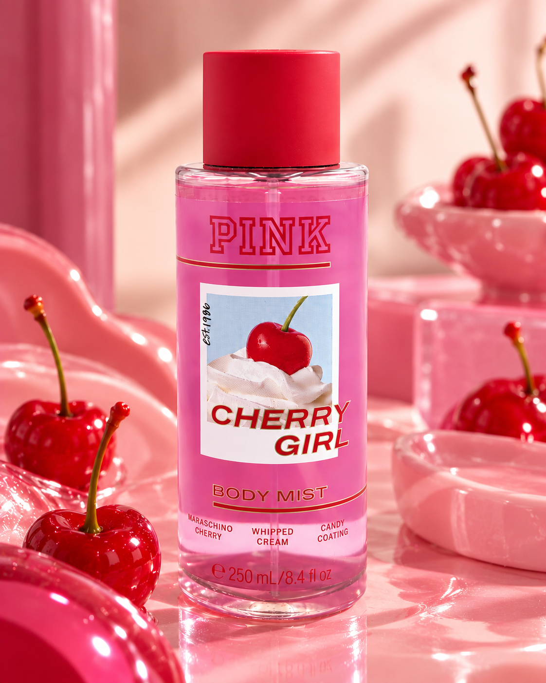 Victoria's Secret PINK Cherry Girl Body Mist, 8.4 fl oz
