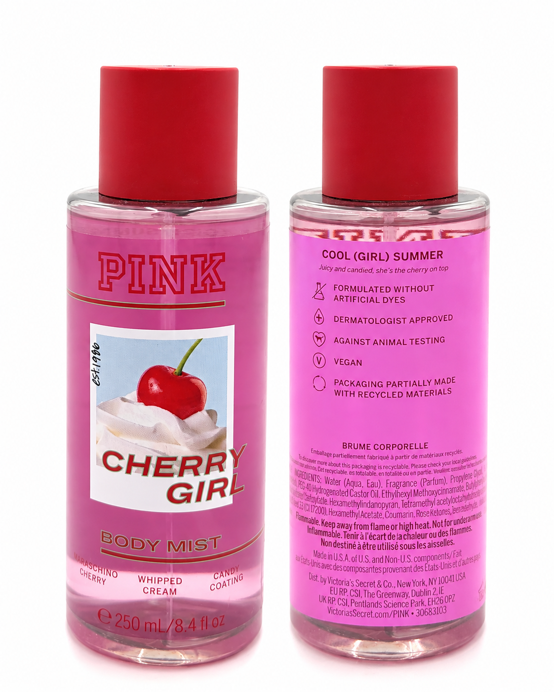 Victoria's Secret PINK Cherry Girl Body Mist, 8.4 fl oz