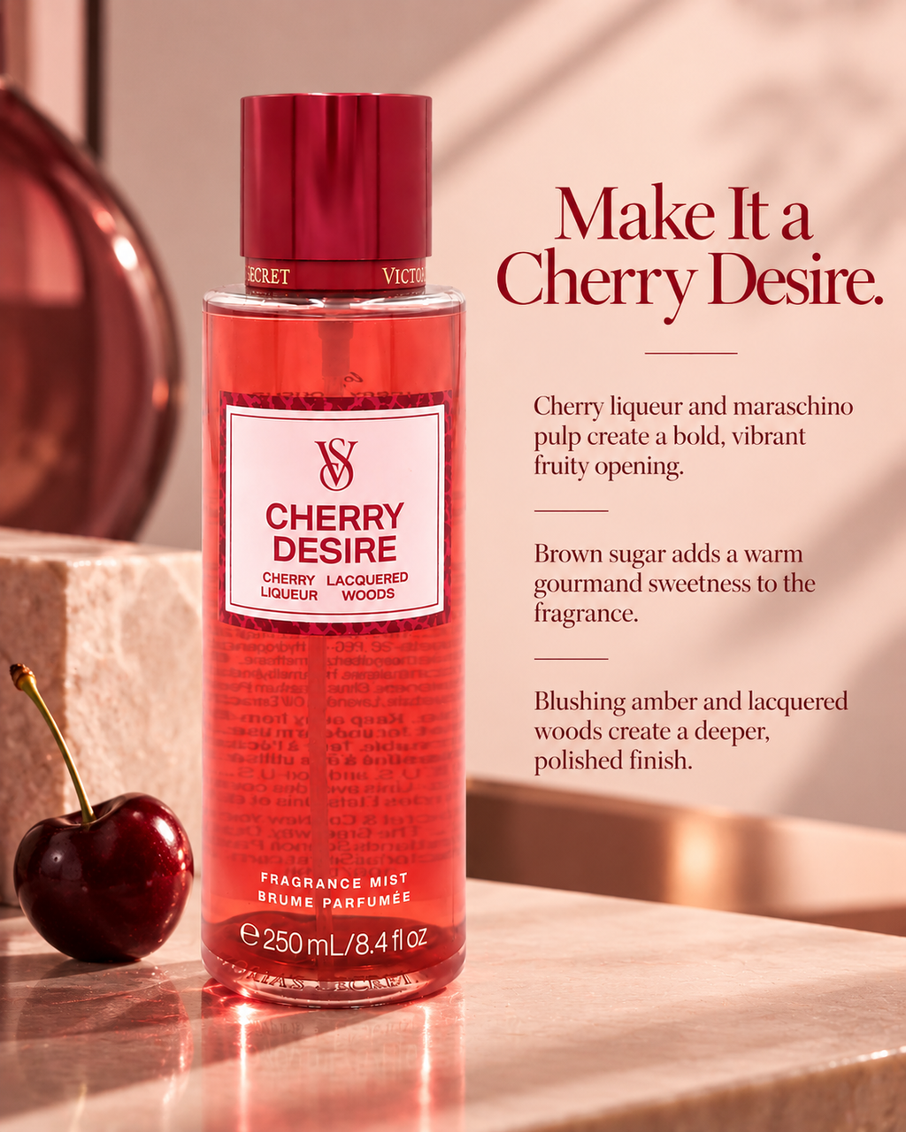 Victoria’s Secret Cherry Desire Fragrance Mist 8.4 fl oz