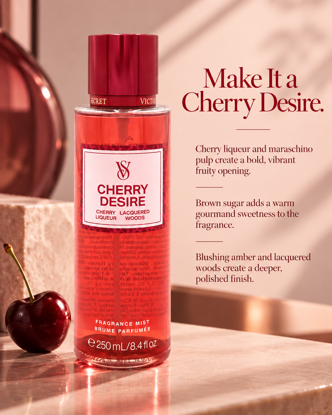 Victoria’s Secret Cherry Desire Fragrance Mist 8.4 fl oz